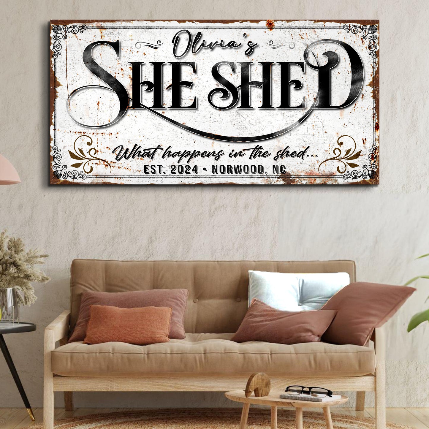 Personalized She Shed Sign XVIII