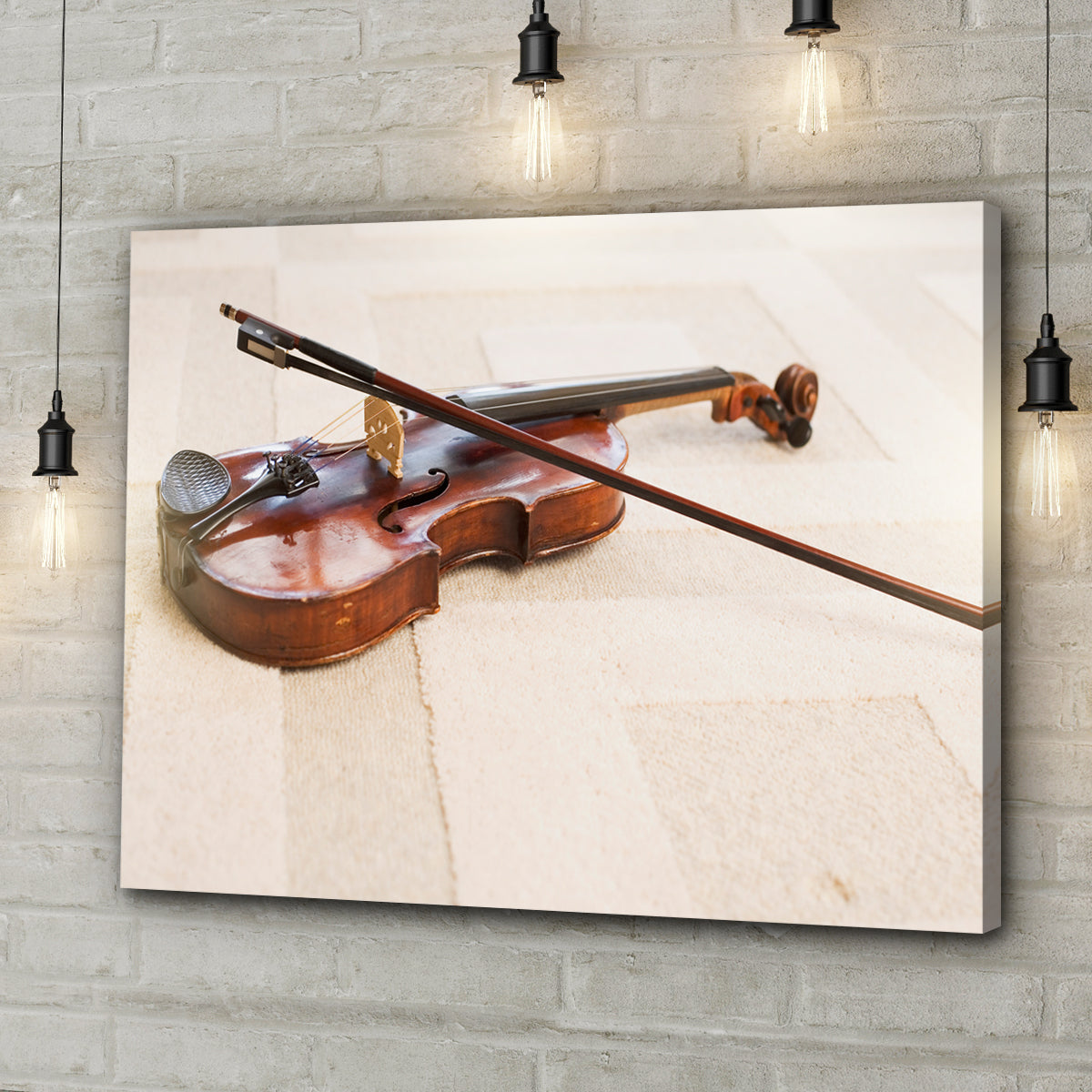 Violin Modern Canvas Wall Art - Image by Tailored Canvases