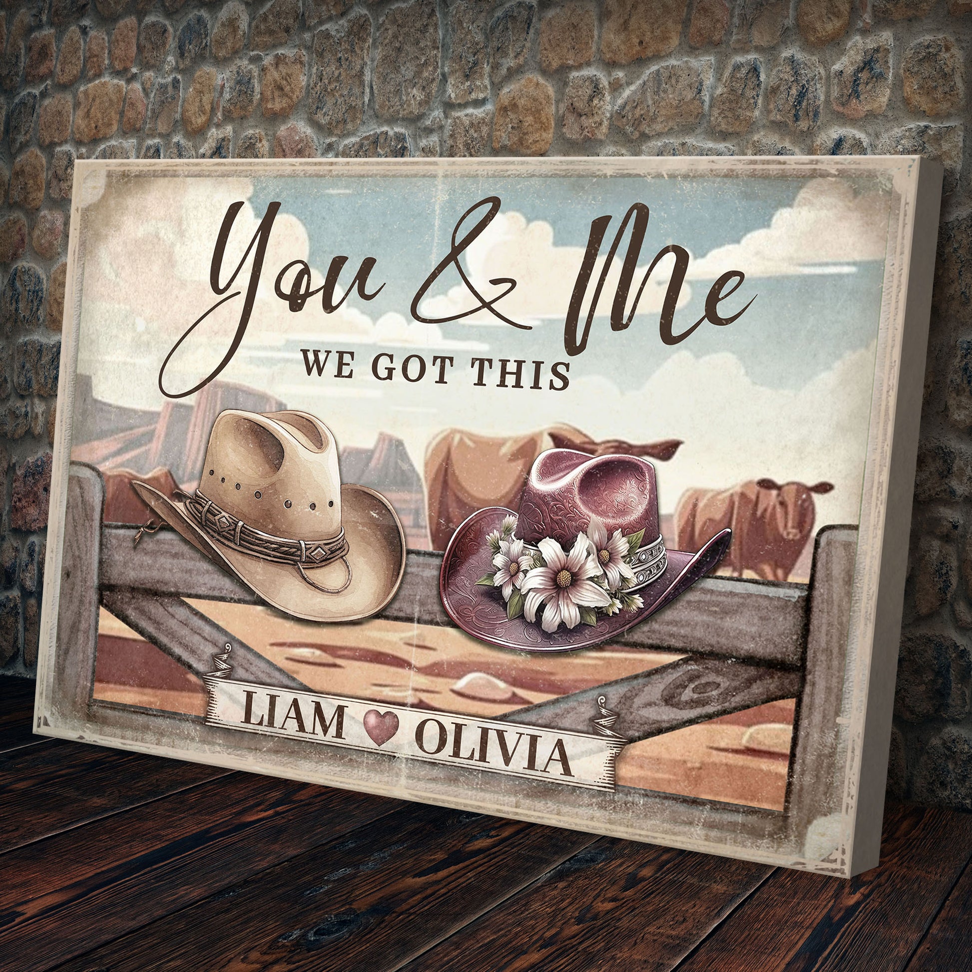 Cowboy Themed We Got This Couple Sign - Image by Tailored Canvases