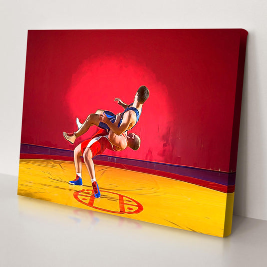 Wrestling Throw Canvas Wall Art - Image by Tailored Canvases