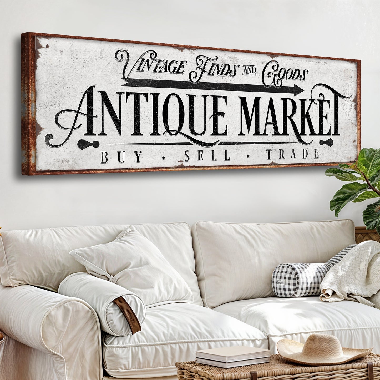 Vintage Antique Market Sign