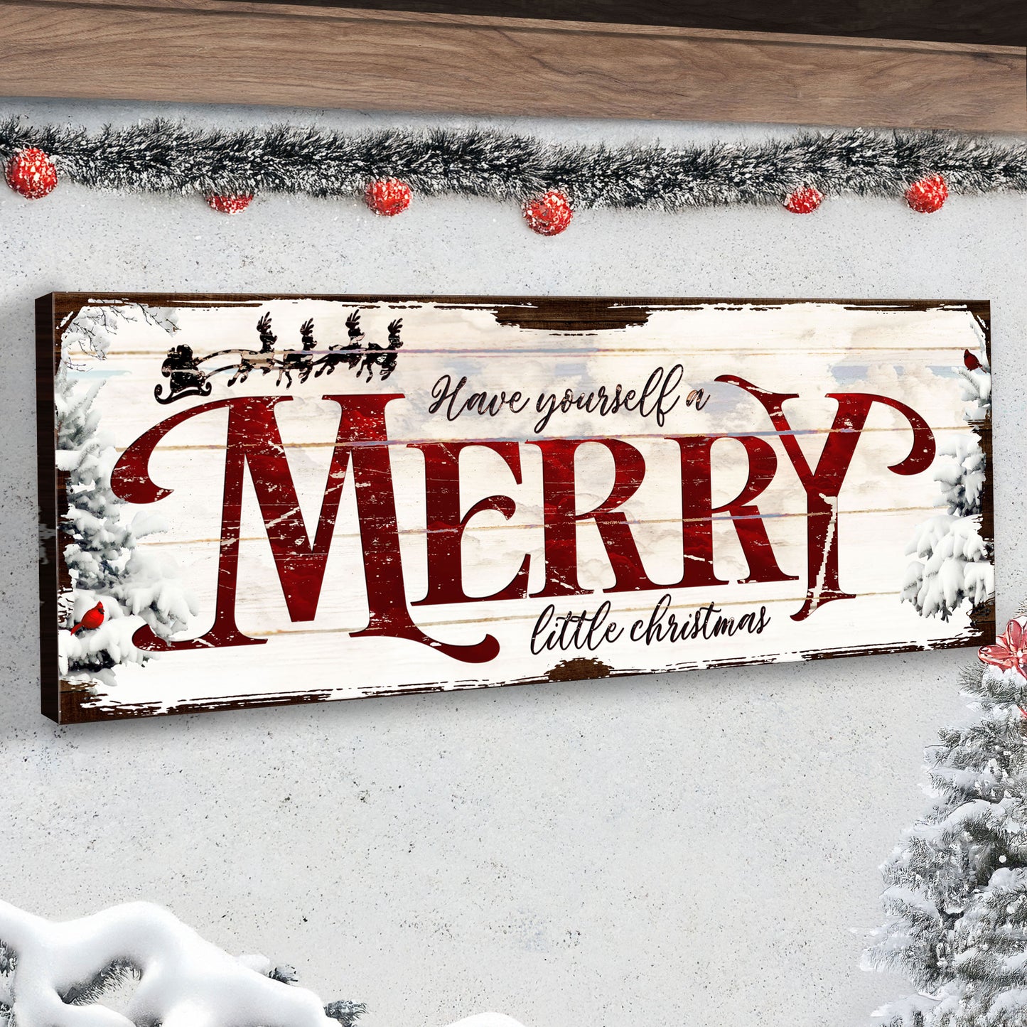 Have Yourself a Merry Little Christmas Sign VIII | Image by Tailored Canvases