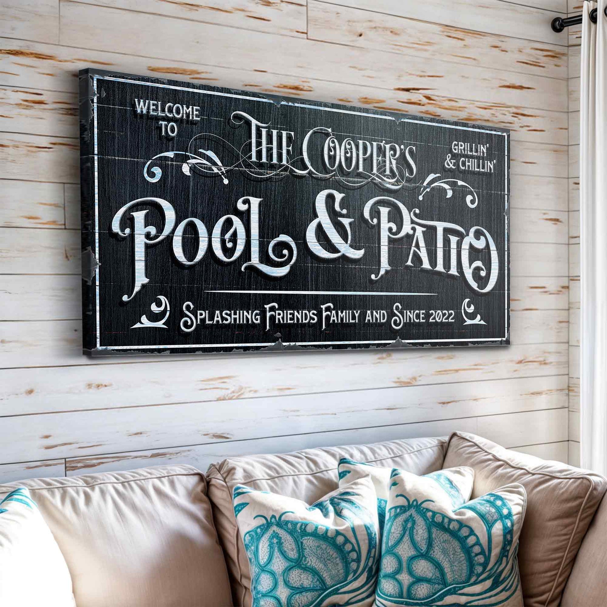 Personalized Pool & Patio Sign IV - Image by Tailored Canvases