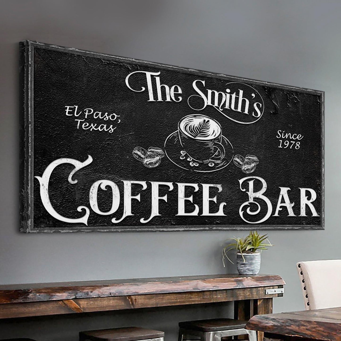 Personalized Coffee Bar Sign VI - Image by Tailored Canvases