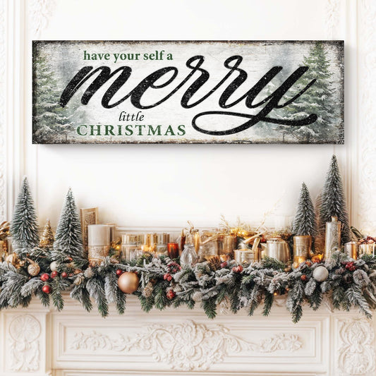Have Yourself a Merry Little Christmas Sign VII | Image by Tailored Canvases