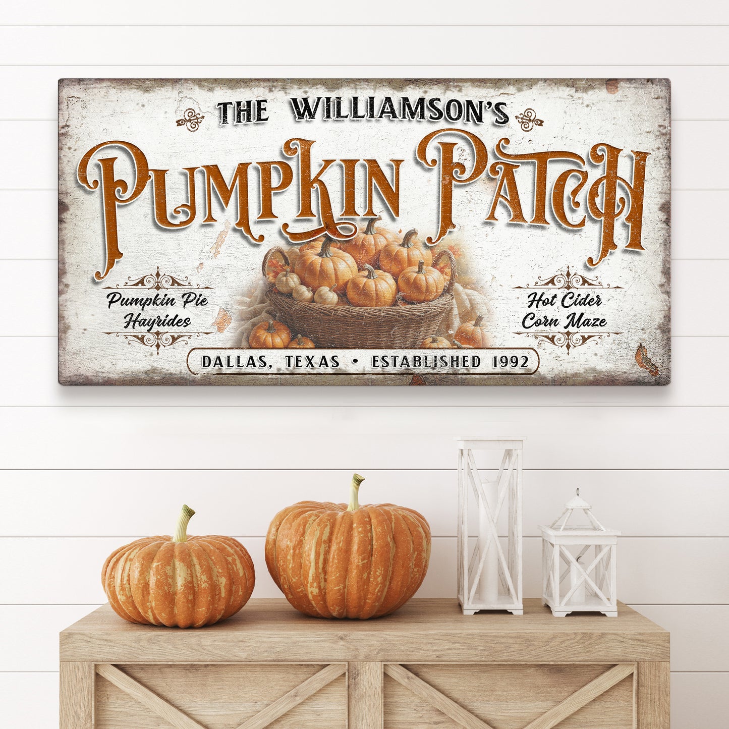 Personalized Pumpkin Patch Sign II