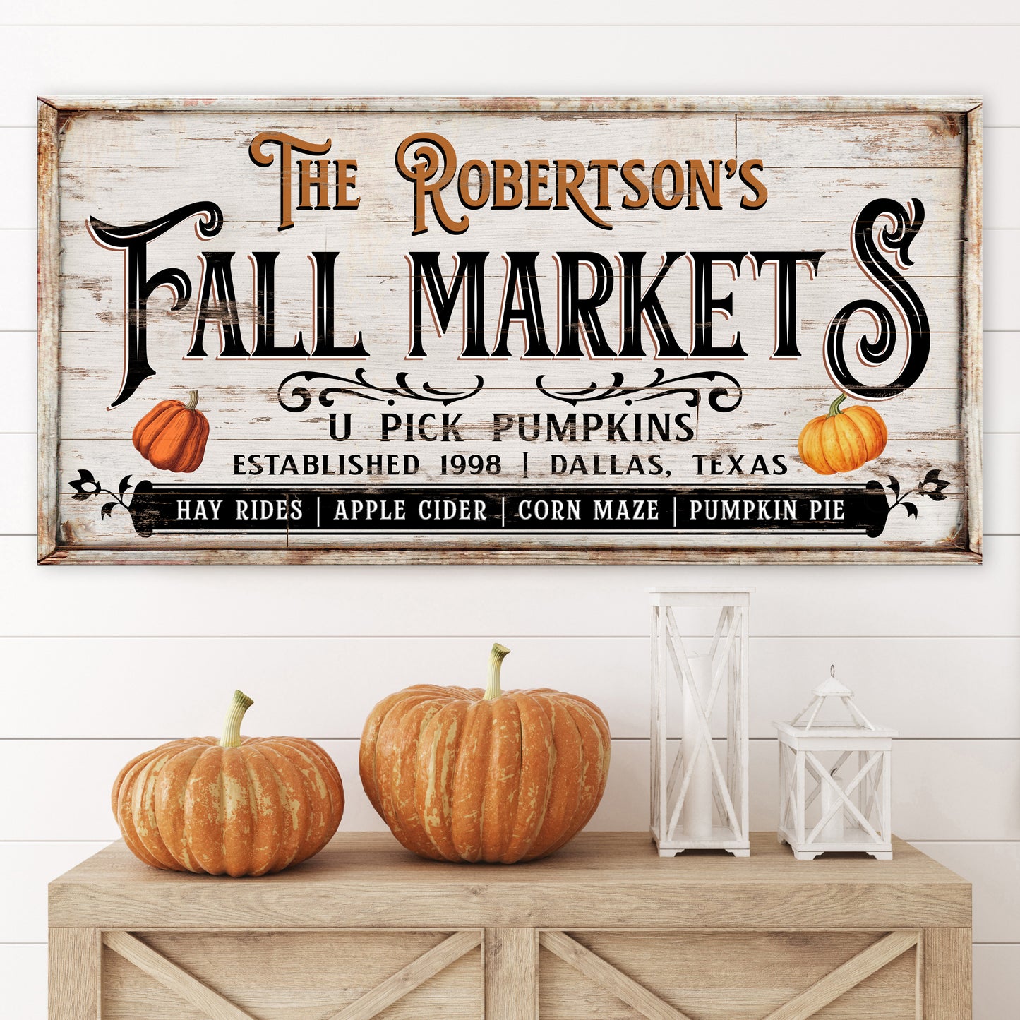 Pumpkin Patch Fall Market Thanksgiving Sign