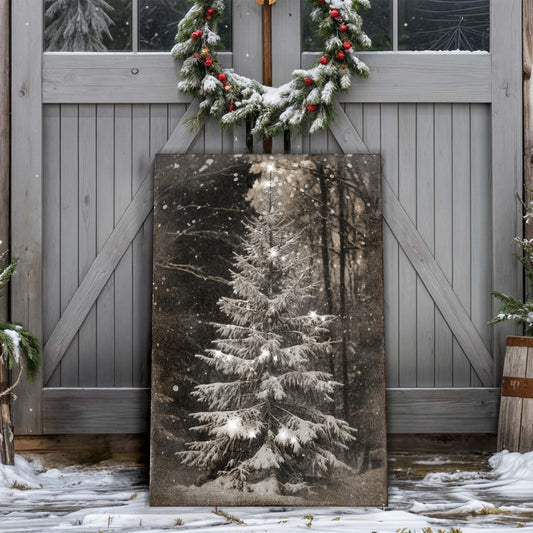 Vintage Christmas Tree Wall Art - Image by Tailored Canvases