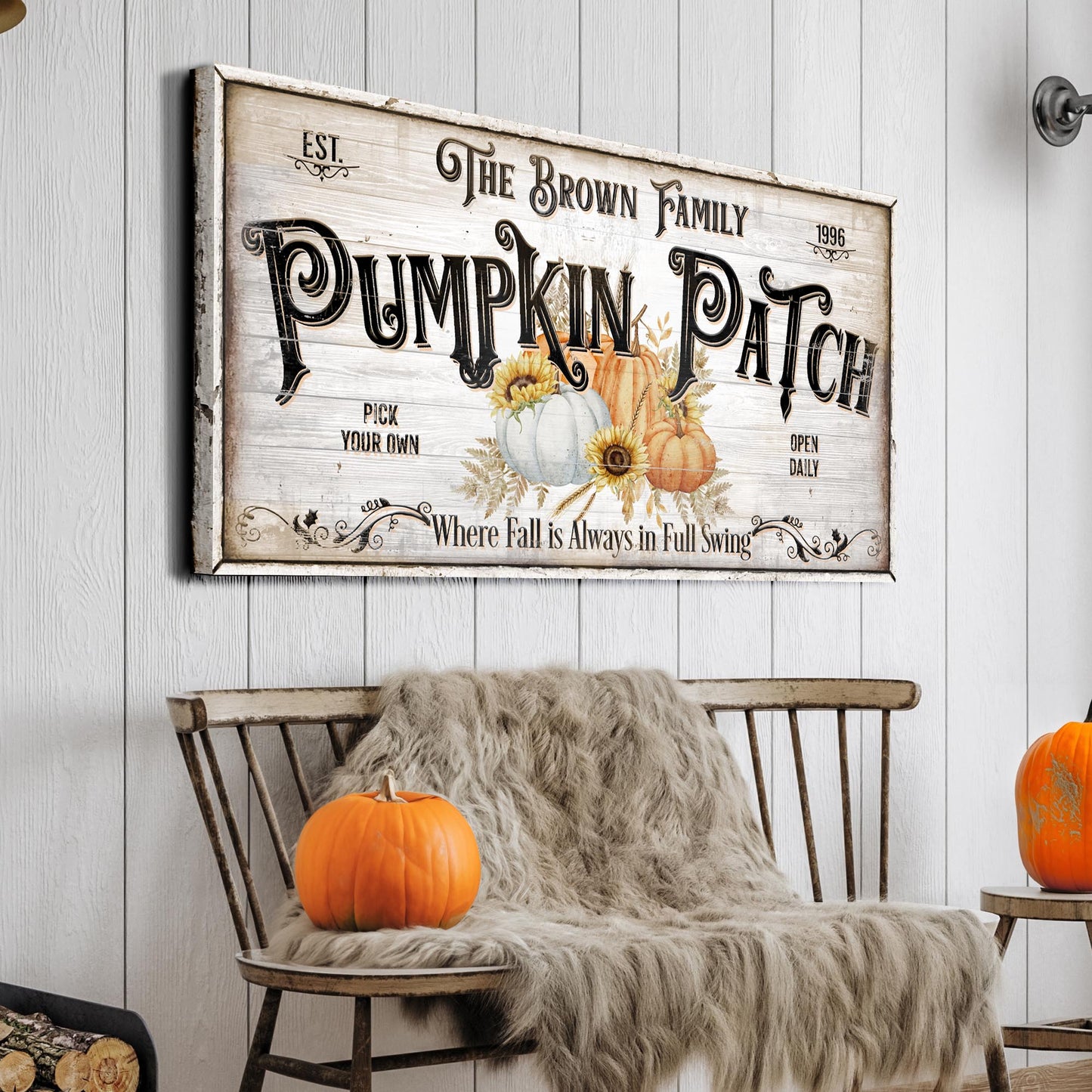 Personalized Pumpkin Patch Sign V