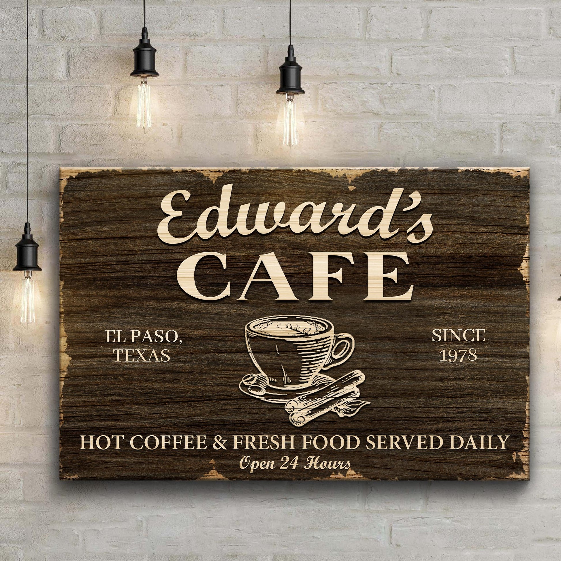 Cafe Sign III Style 2 - Image by Tailored Canvases