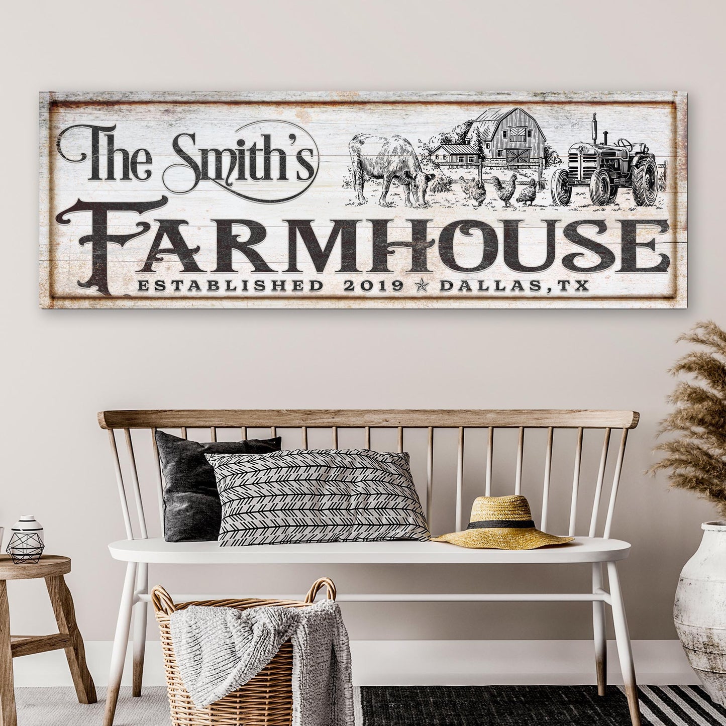 Vintage Rust Farmhouse Sign II