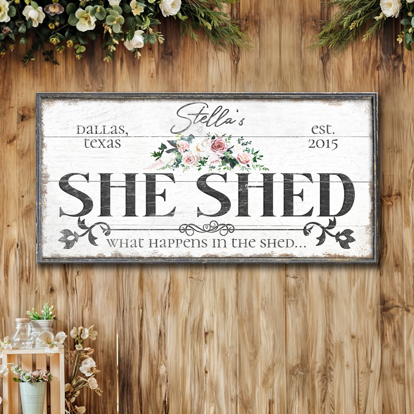 Personalized She Shed Sign VII