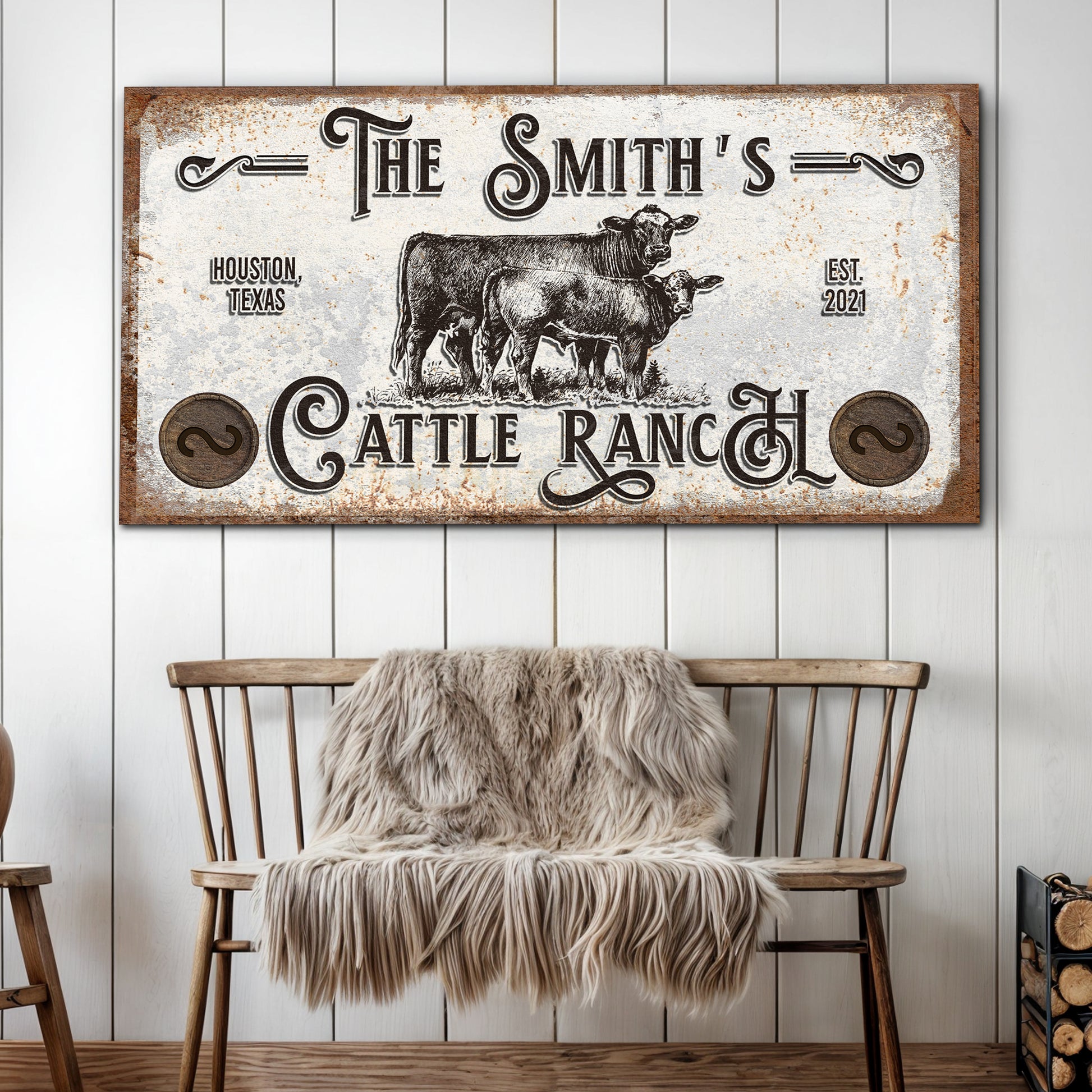 Branded Cattle Ranch Sign IV Style 1 - Image by Tailored Canvases