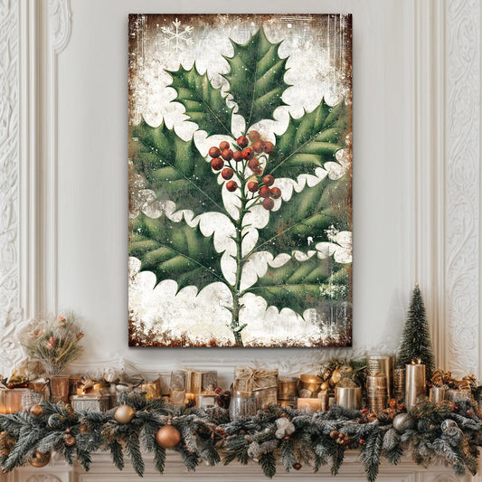 Christmas Holly Wall Art - Image by Tailored Canvases