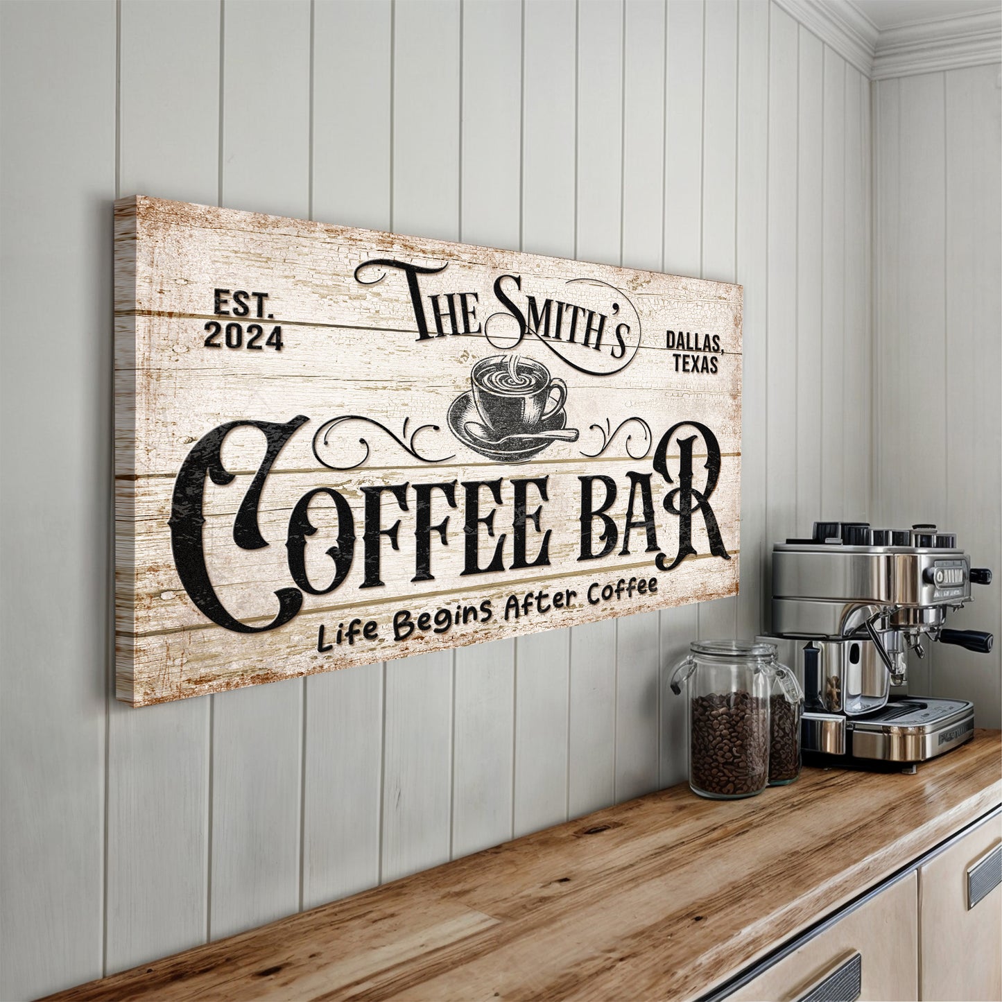 Personalized Coffee Bar Sign IV