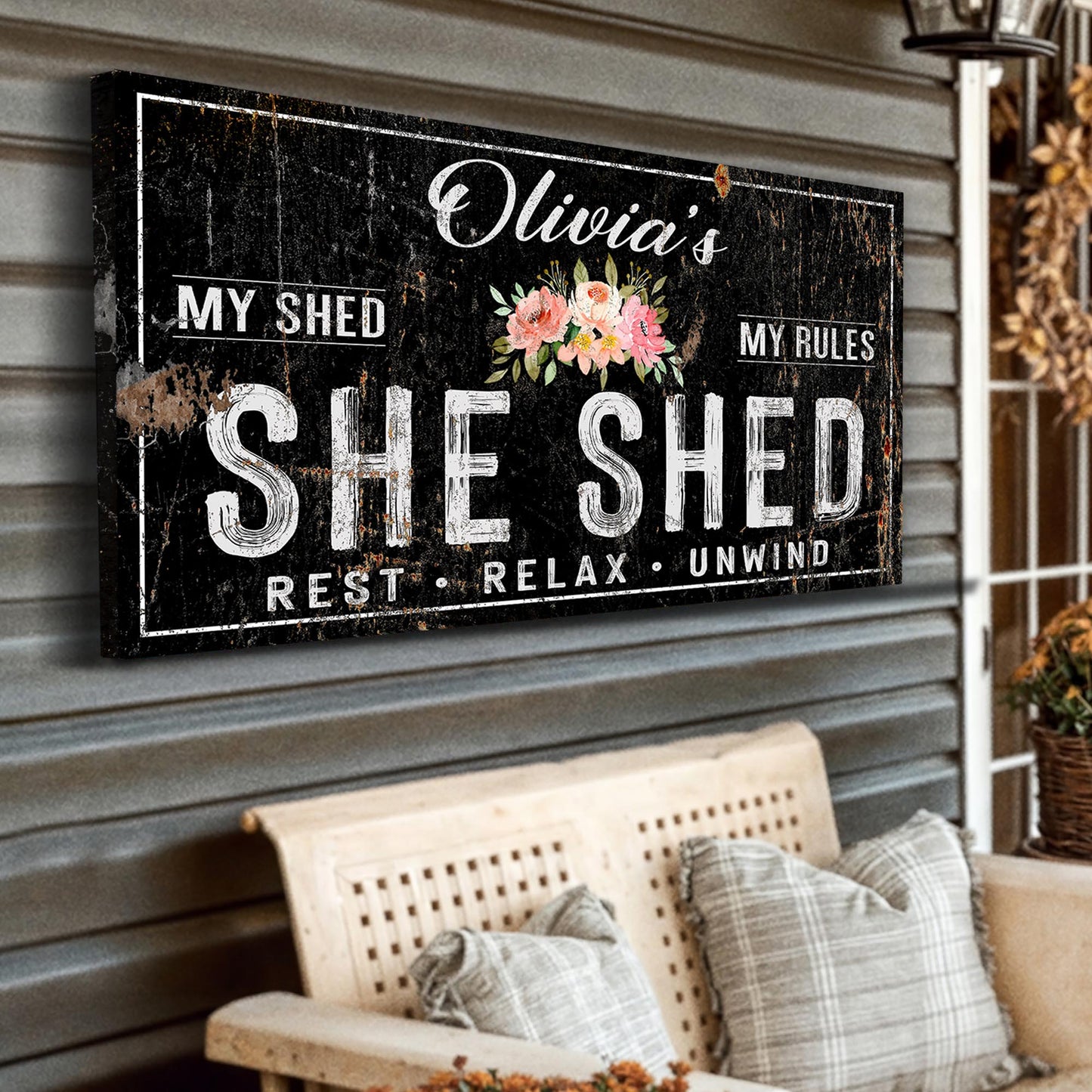 Personalized She Shed Sign IX