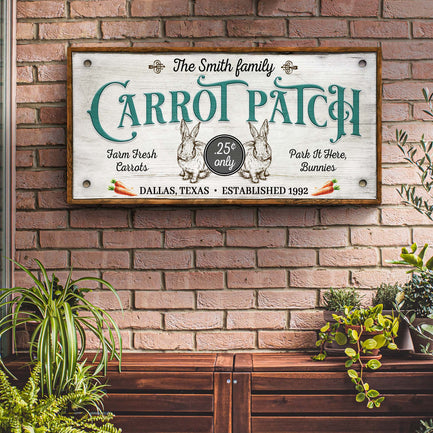 Farm Fresh Carrot Patch Sign II  - Image by Tailored Canvases