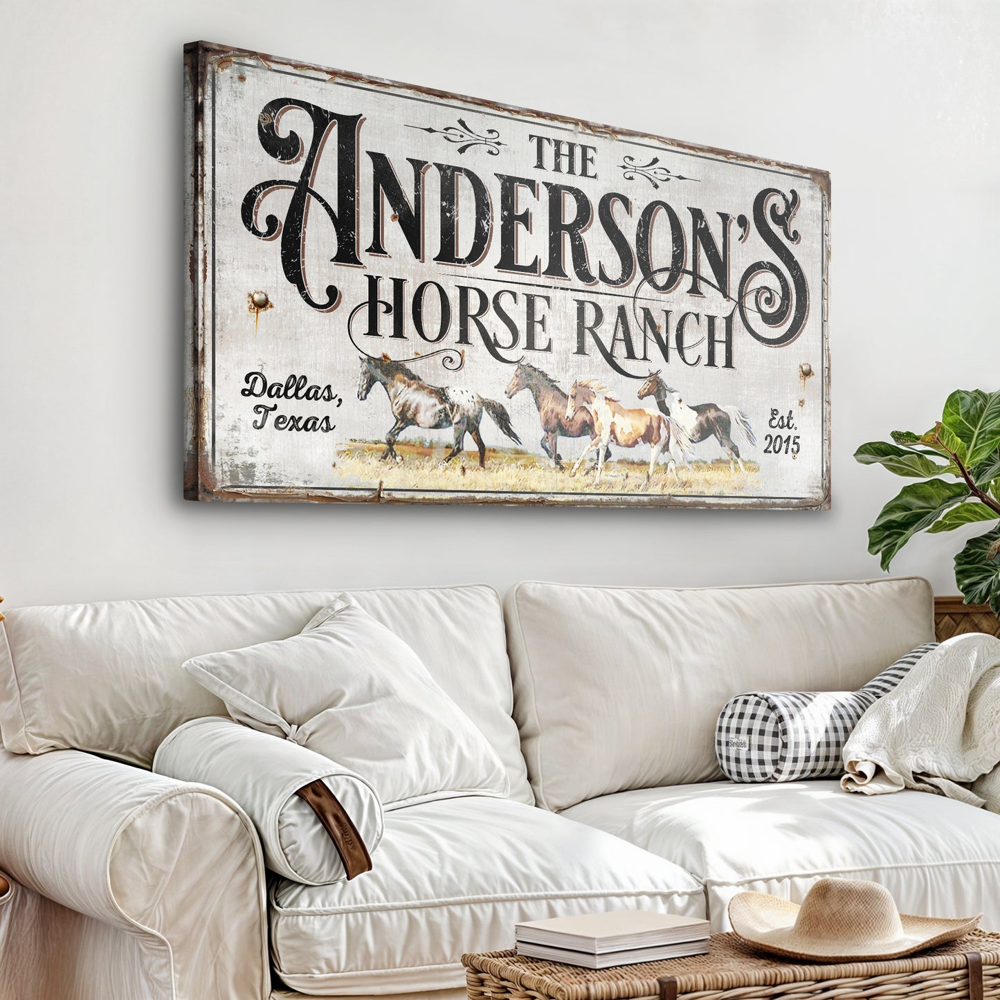 Personalized Horse Ranch Sign II