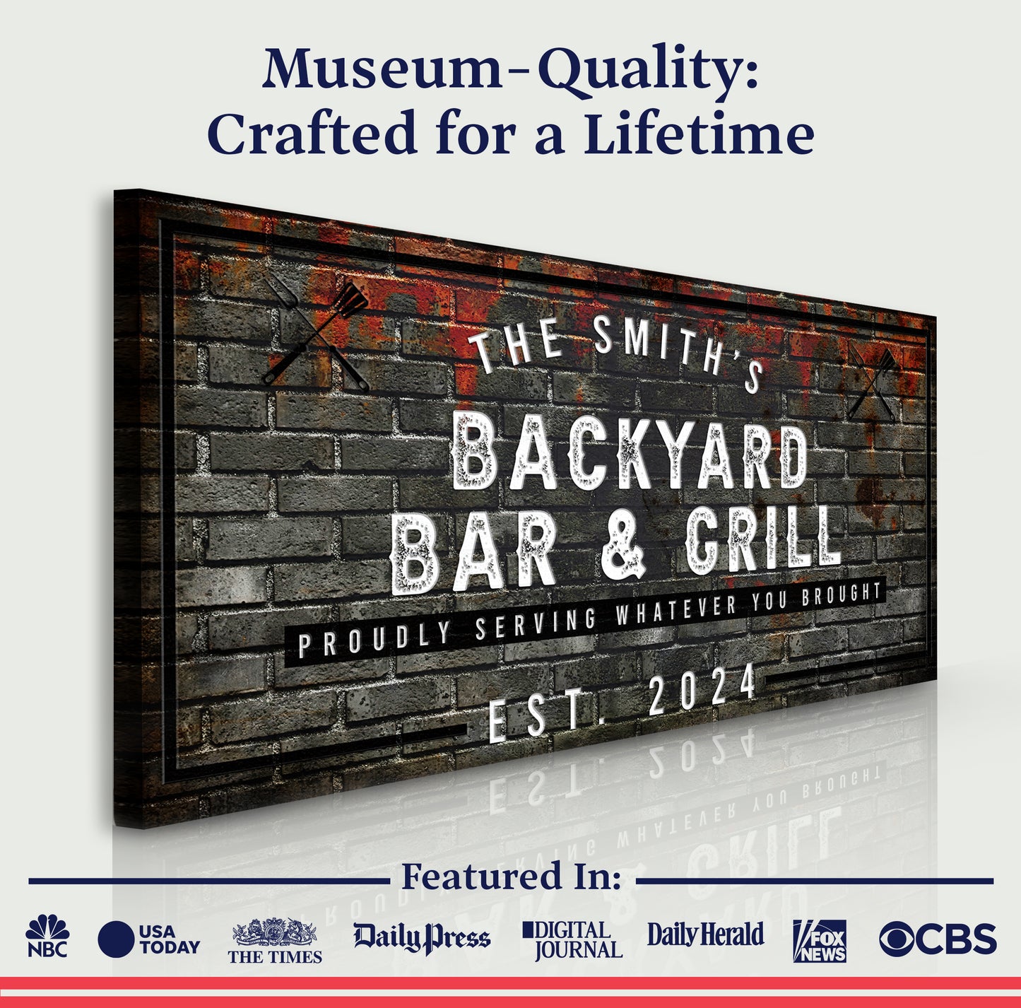 Backyard Bar & Grill Sign XXI Specs - Image by Tailored Canvases