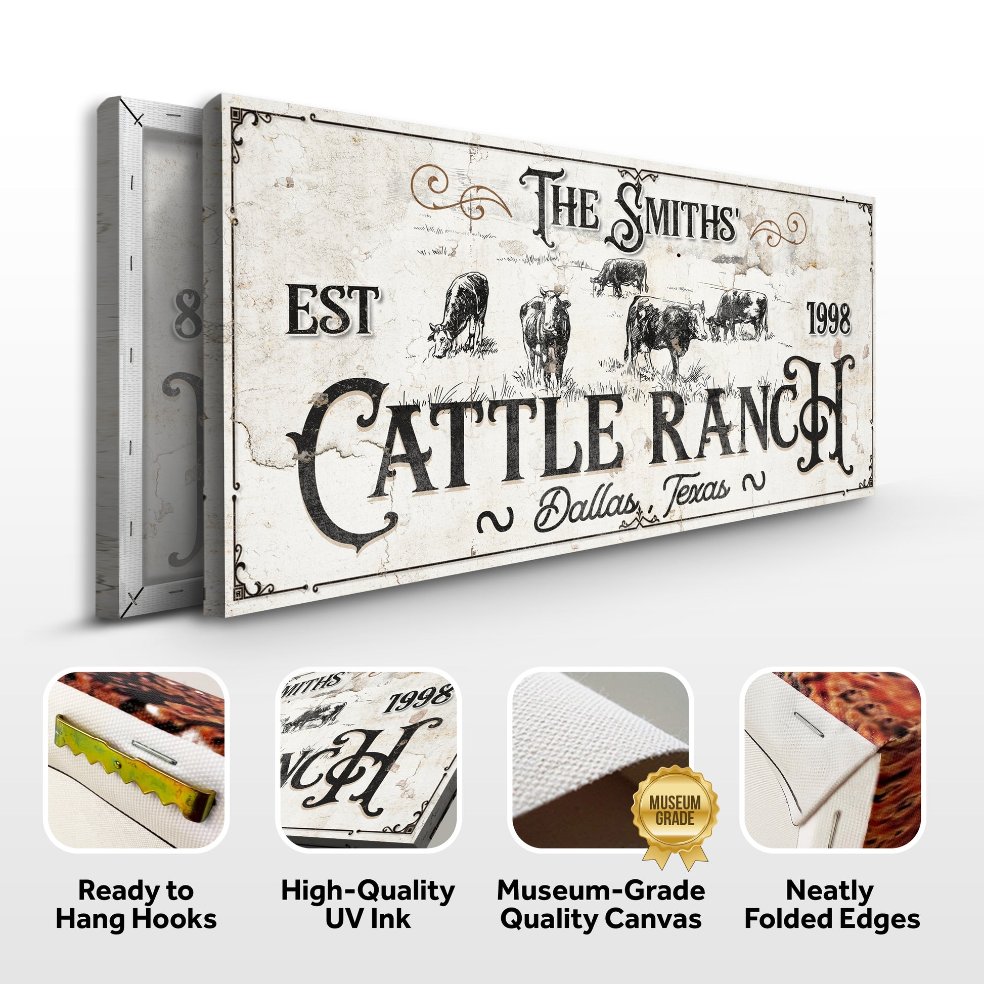 Branded Cattle Ranch Sign III Specs - Image by Tailored Canvases