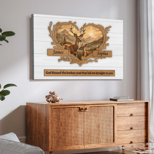 Couple Deer Sign III - Image by Tailored Canvases