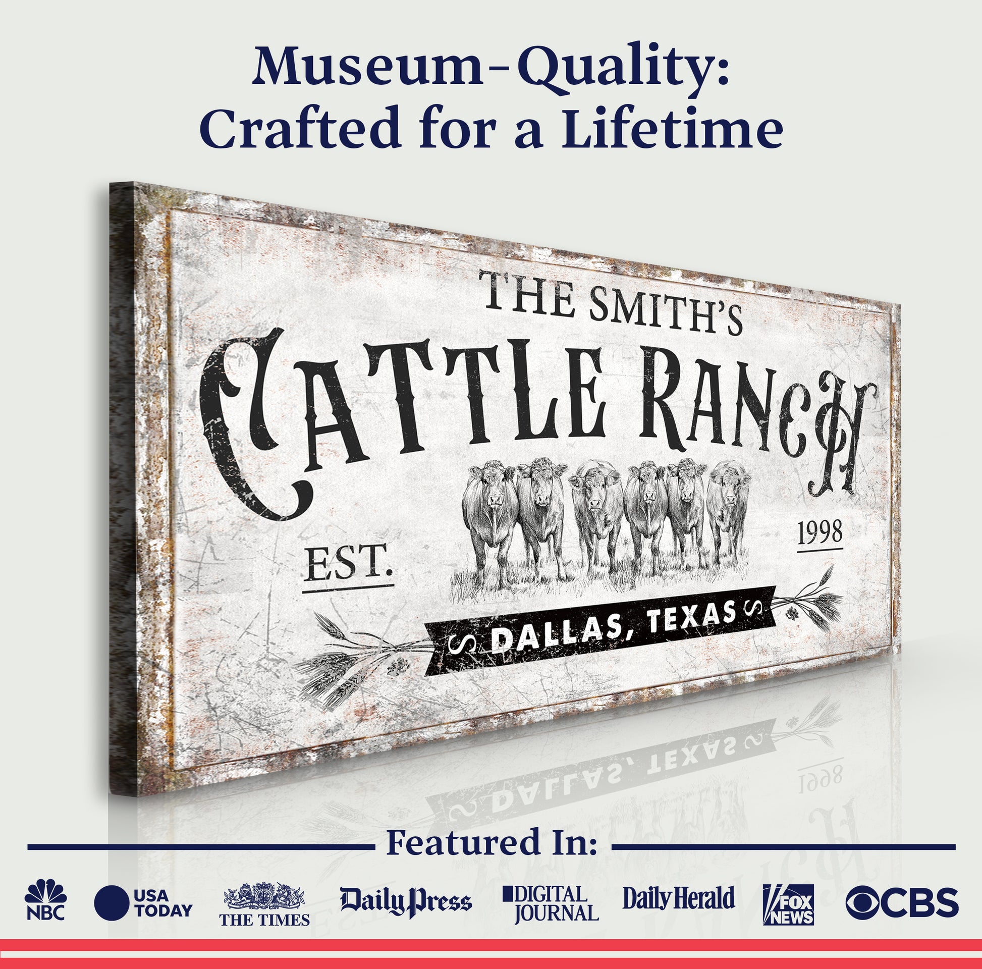 Branded Cattle Ranch Sign VI Specs - Image by Tailored Canvases