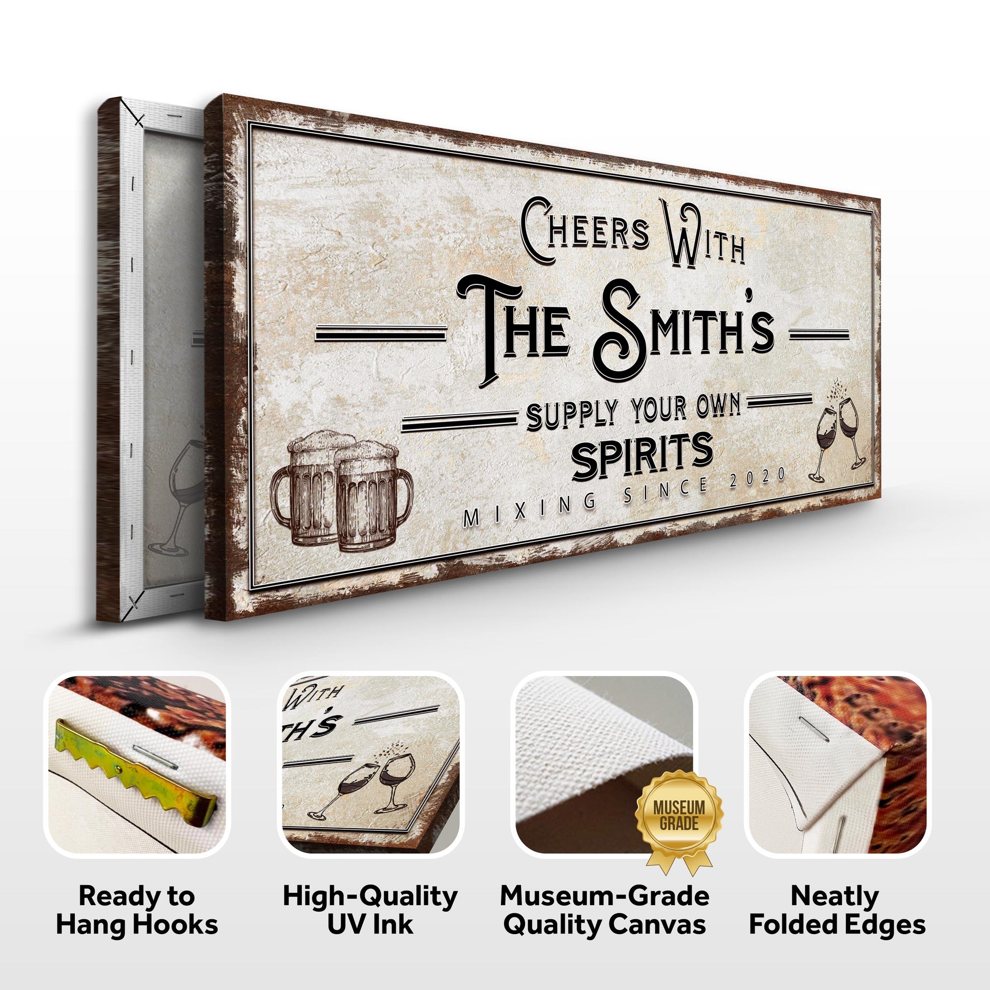 Supply Your Own Spirits Bar Sign Specs - Image by Tailored Canvases