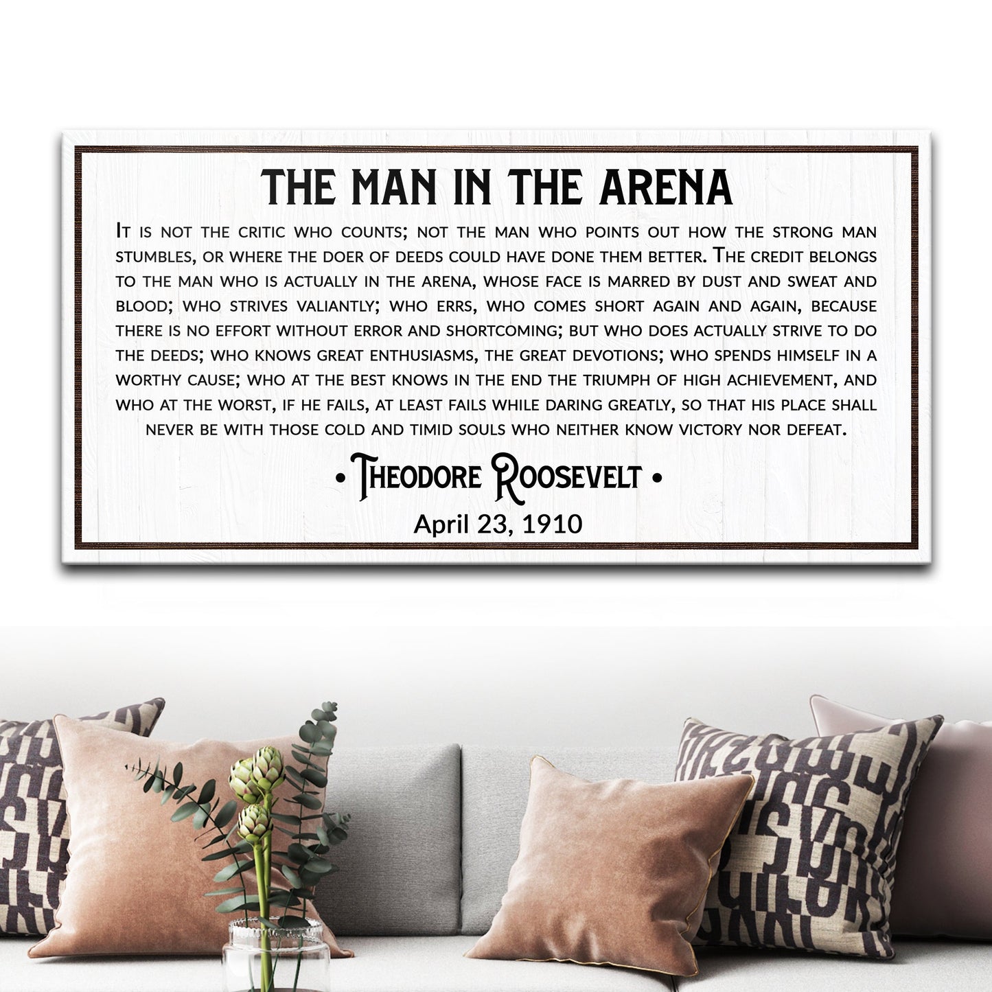 The Man In The Arena Sign VIII