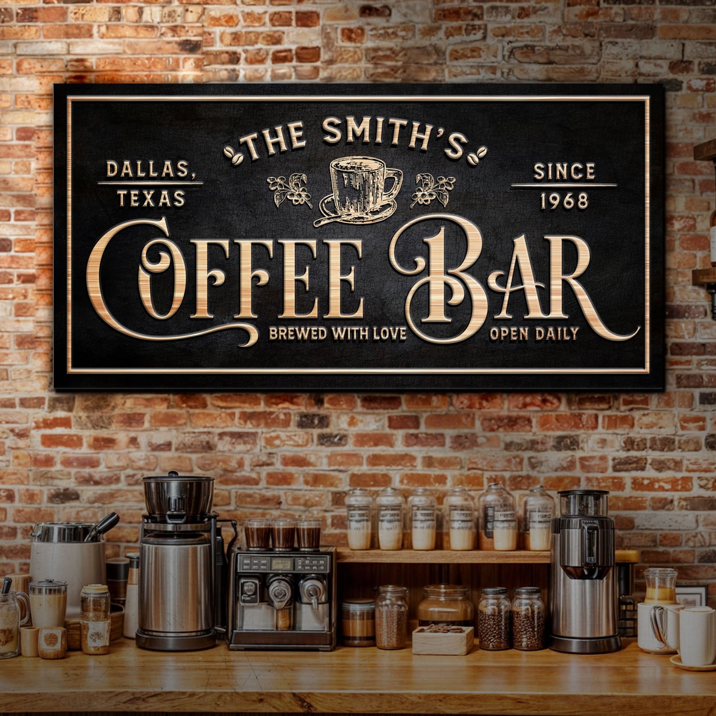 Personalized Coffee Bar Sign II