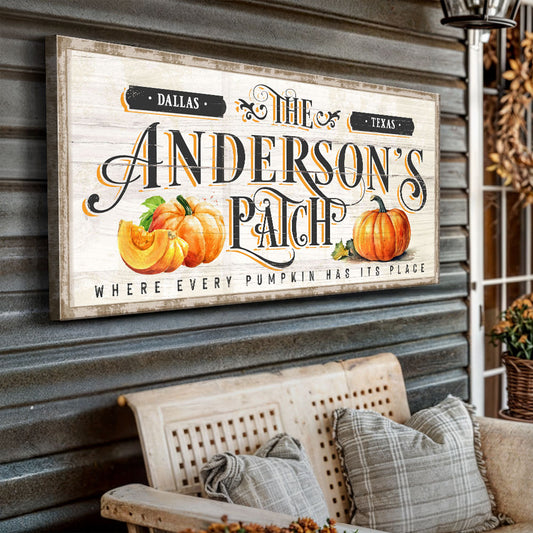 Personalized Pumpkin Patch Sign IV