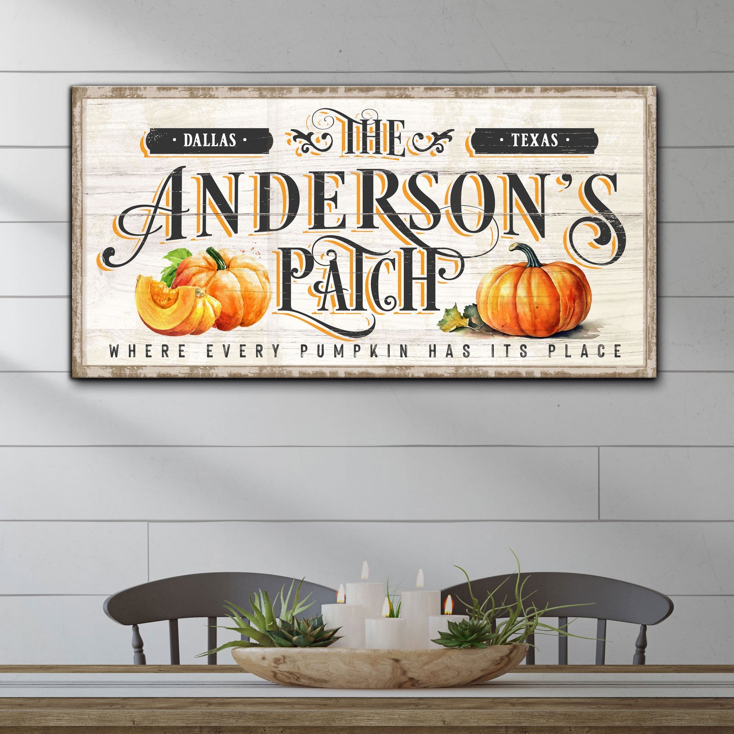 Personalized Pumpkin Patch Sign IV