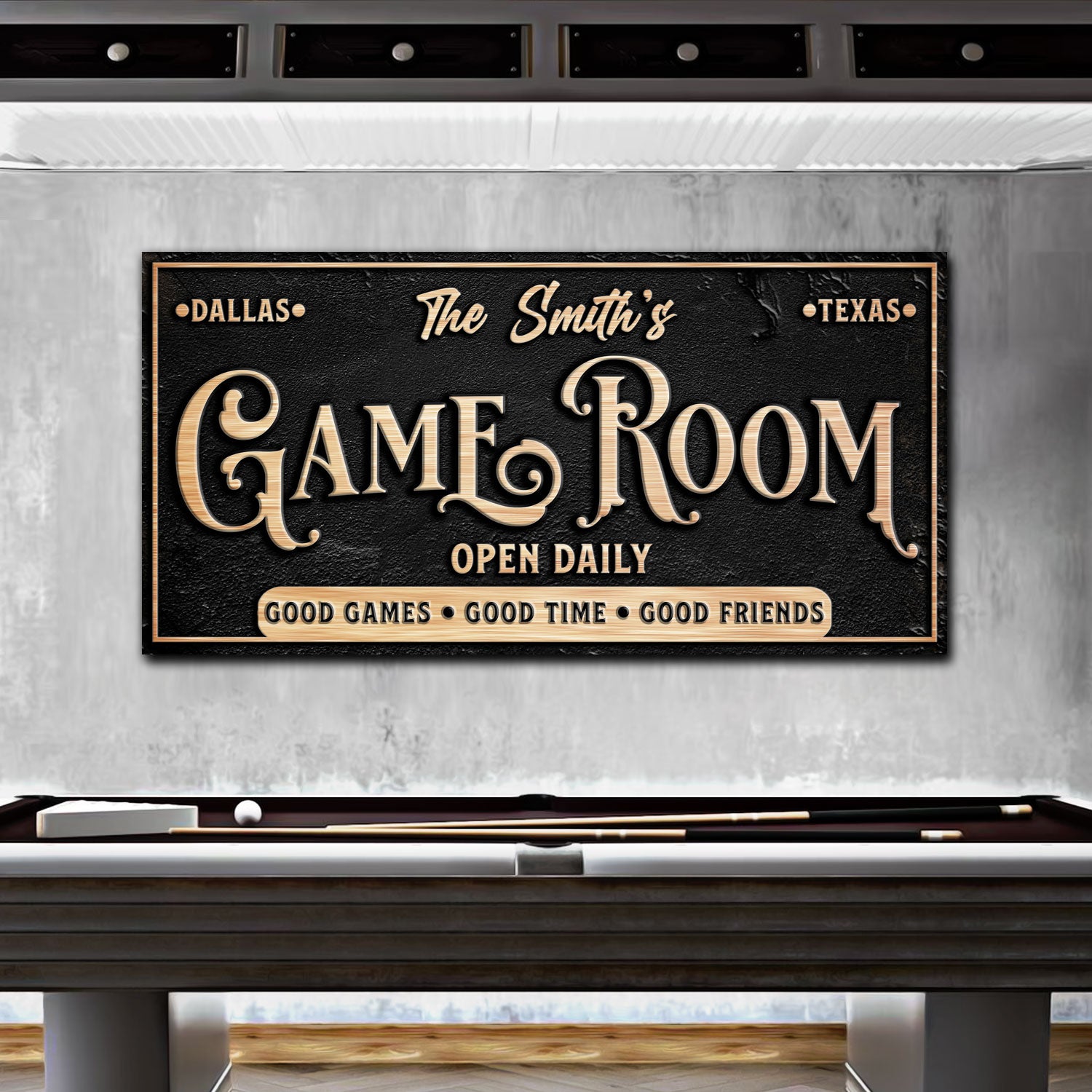 Personalized Game Room Sign  - Image by Tailored Canvases