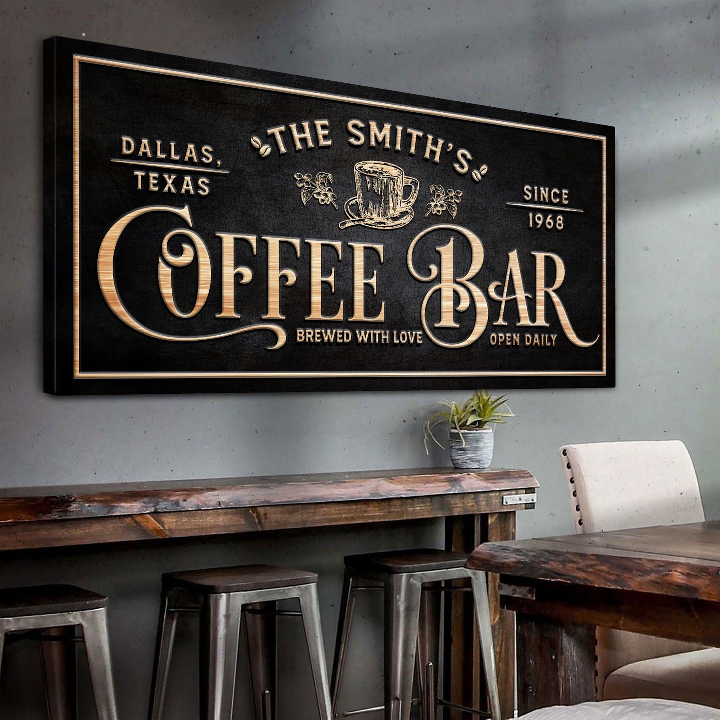 Personalized Coffee Bar Sign II