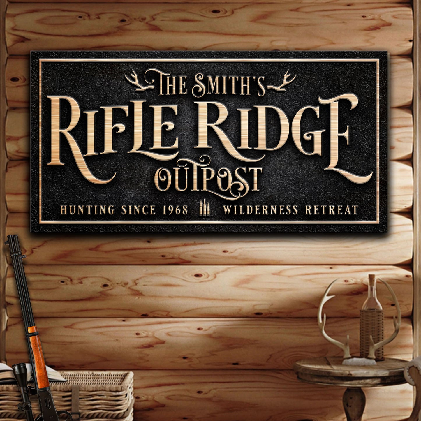 Personalized Rifle Ridge Outpost Family Sign