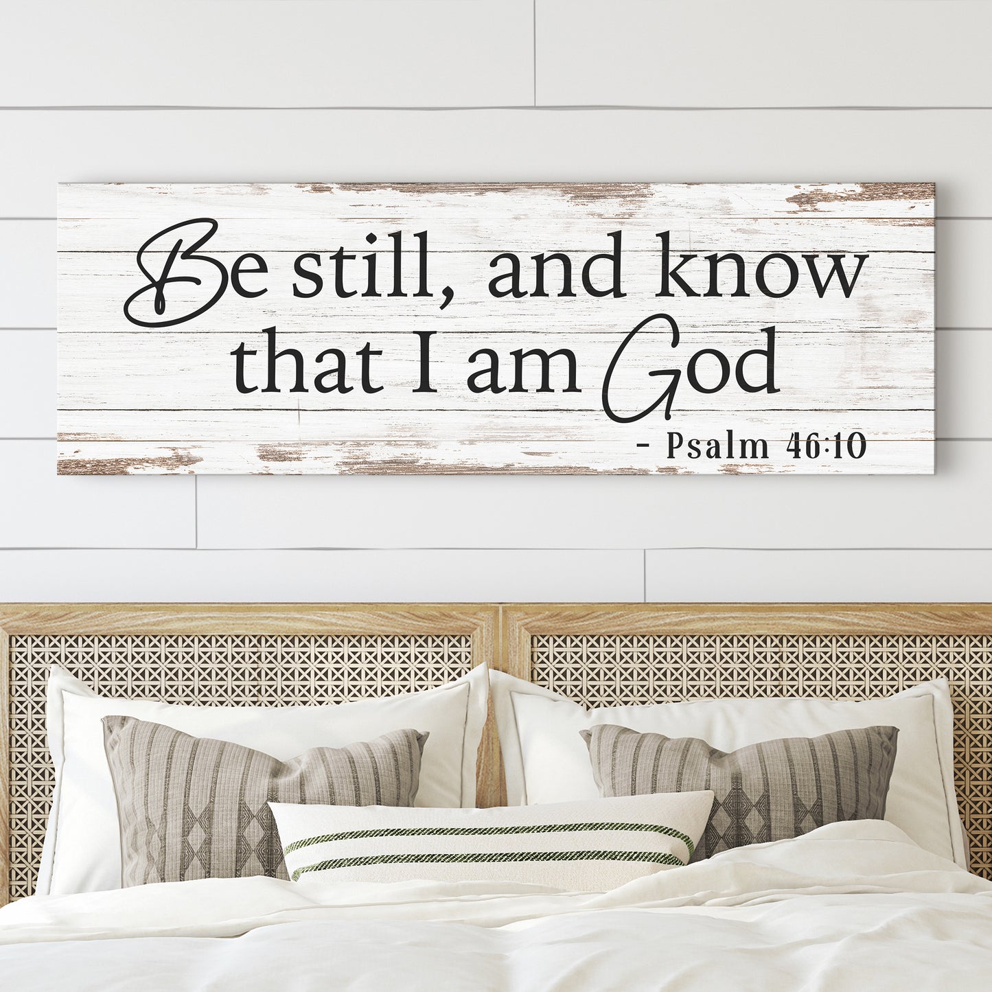 Be Still And Know That I Am God Psalm 46:10 Faith Sign