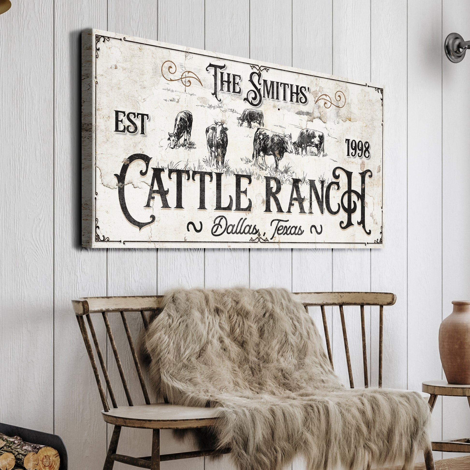 Branded Cattle Ranch Sign III Style 2 - Image by Tailored Canvases