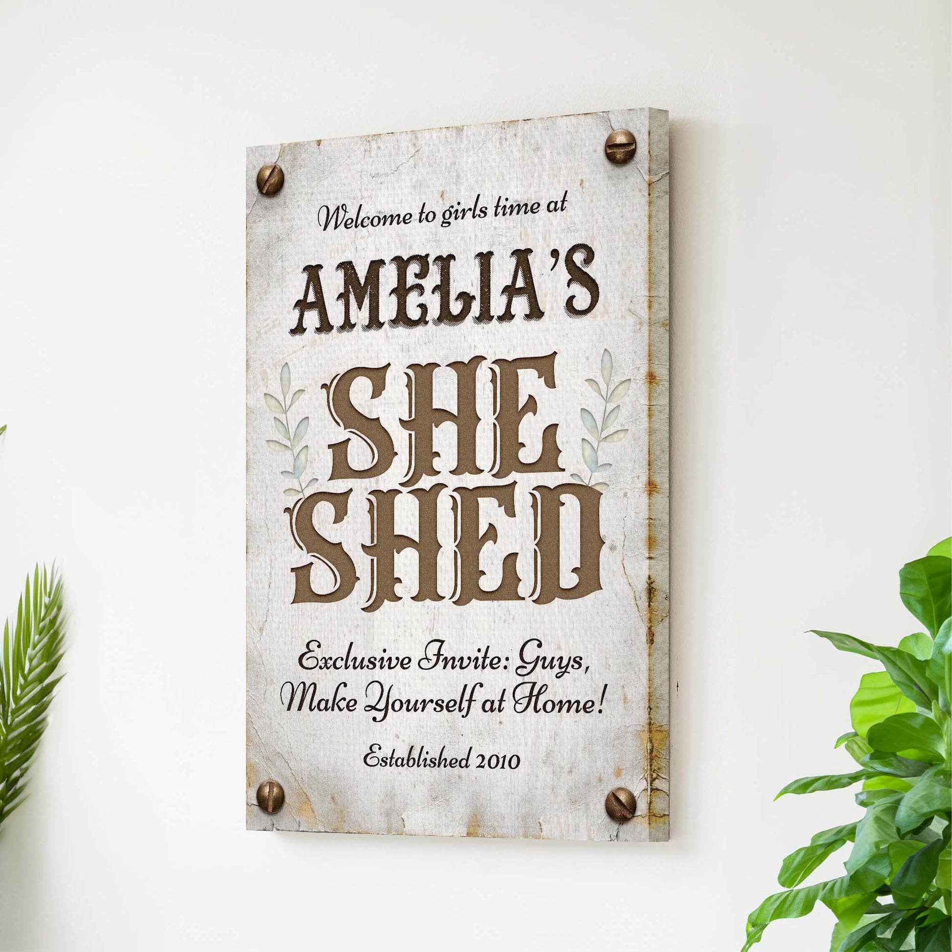 She Shed Sign III - Imaged by Tailored Canvases