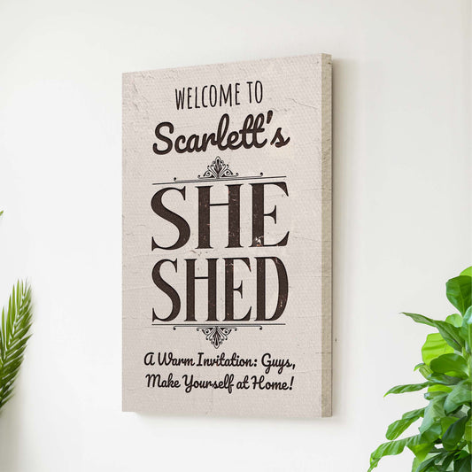She Shed Sign - Imaged by Tailored Canvases