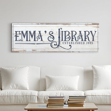 Personalized Library Sign II