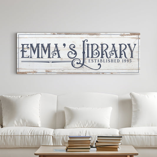 Personalized Library Sign II