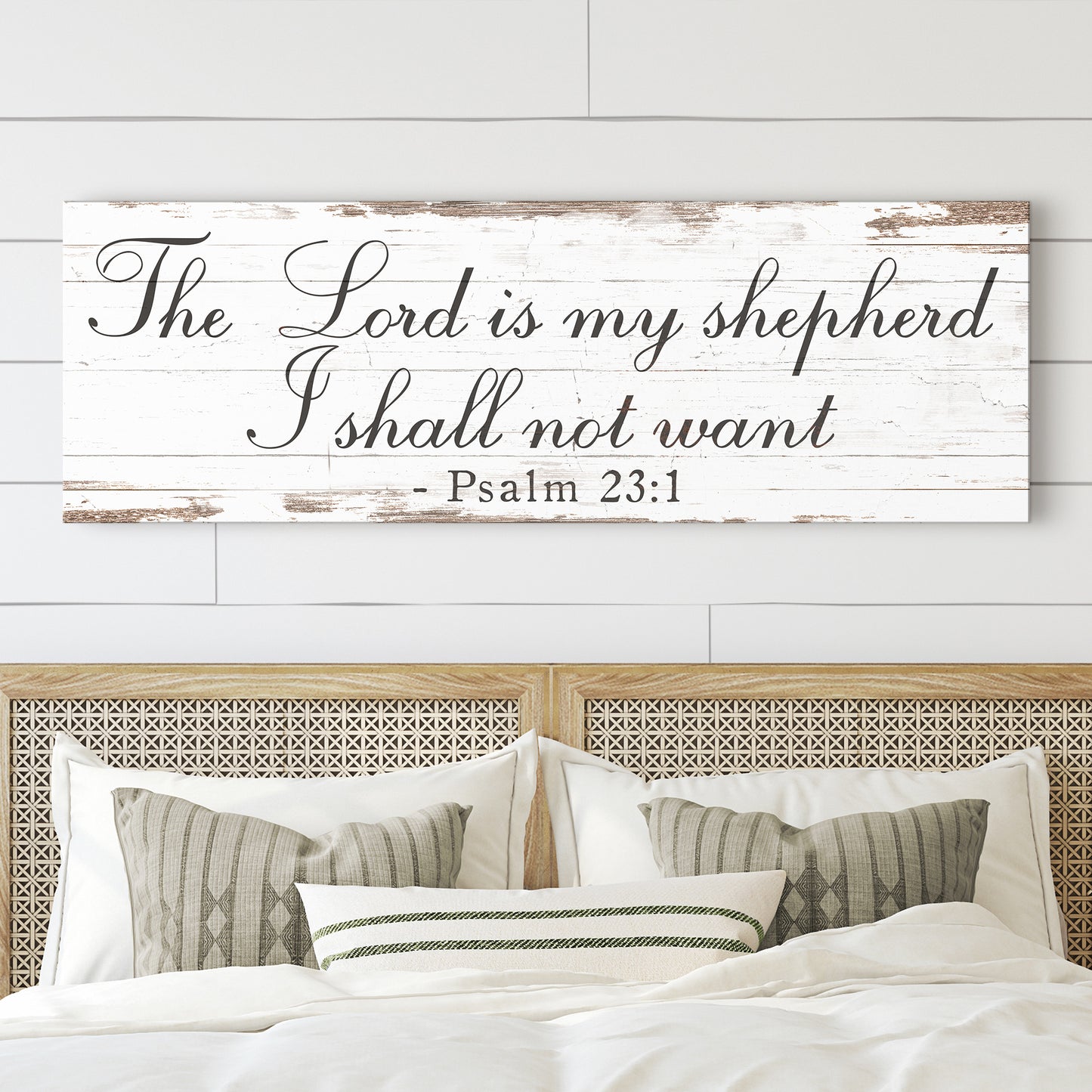 The Lord Is My Shepherd I Shall Not Want Psalm 23:1 Faith Sign II