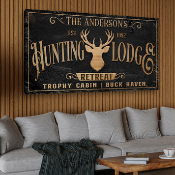 Personalized Buck Haven Retreat Family Sign