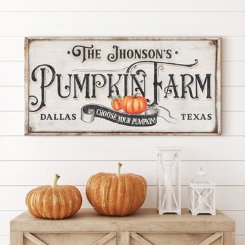 Family Pumpkin Farm Sign