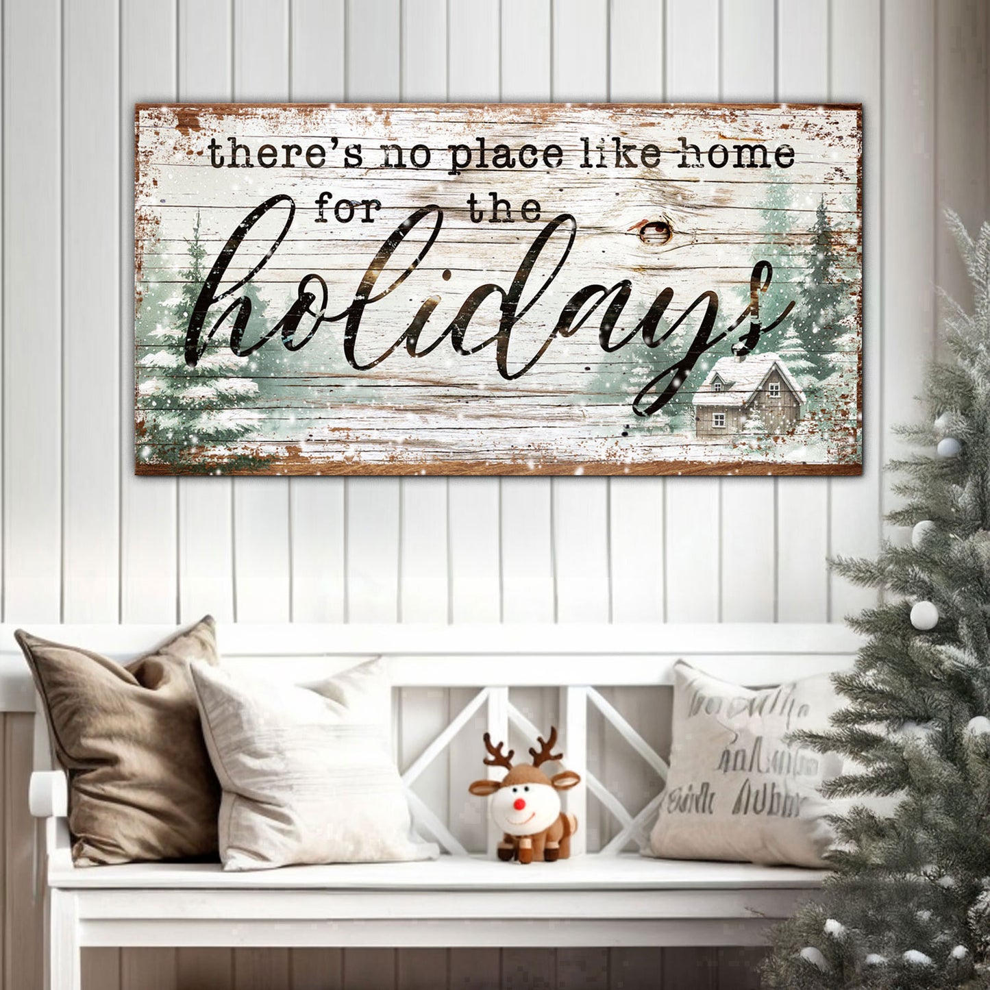 There's No Place Like Home For The Holidays Christmas Sign III