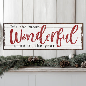 It's The Most Wonderful Time Of The Year Christmas Sign VI