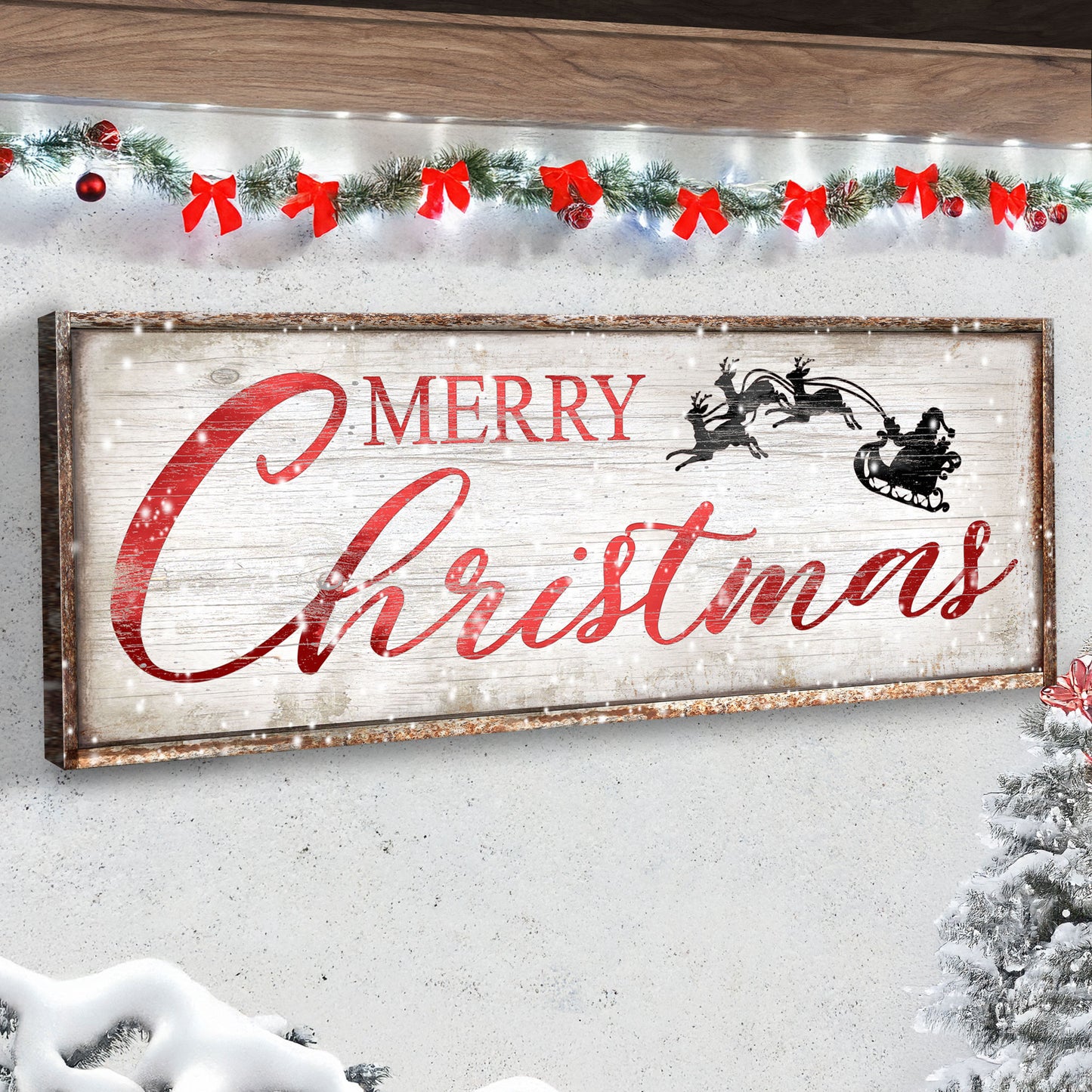 Vintage Merry Christmas Sign