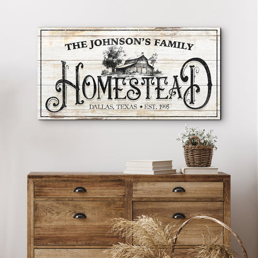 Vintage Farmhouse Homestead Sign