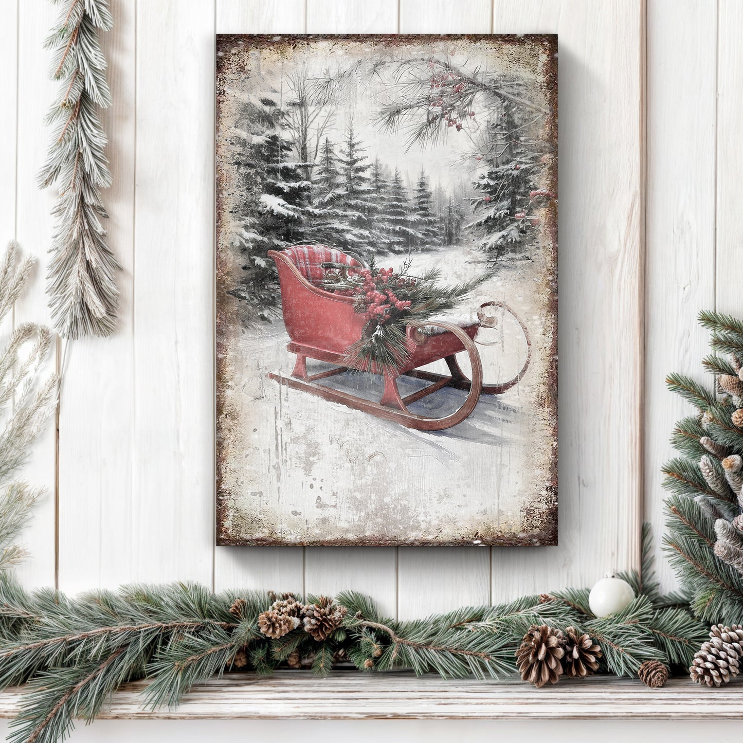 Vintage Christmas Bells Wall Art II