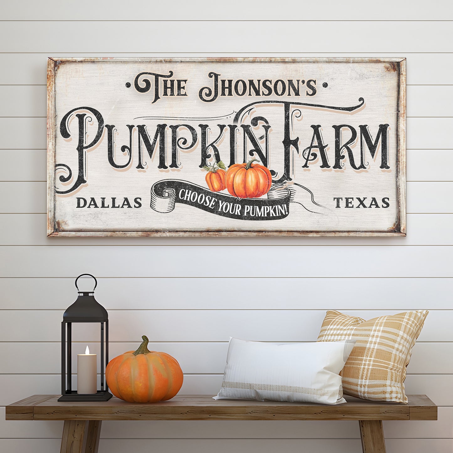 Family Pumpkin Farm Sign