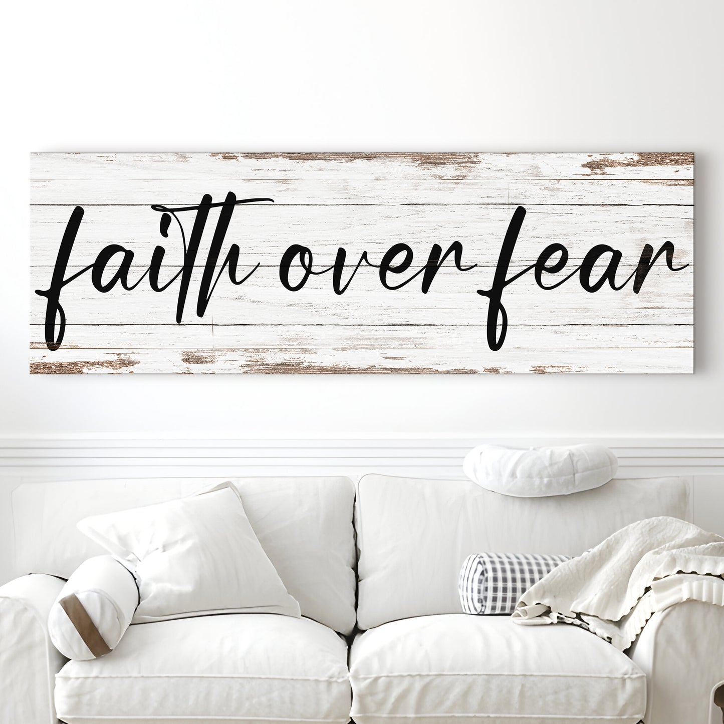 Faith Over Fear Faith Sign III